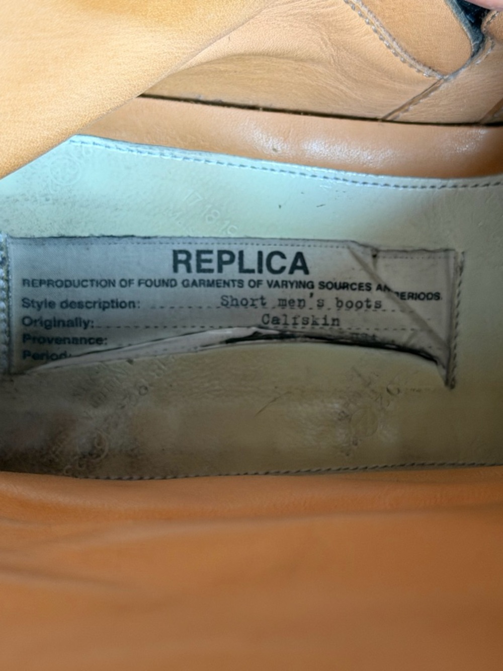 Maison Margiela Light Olive Calf Skin Vibram Sole Men’s Ankle Boots Size EU 45 - Picture 13 of 16